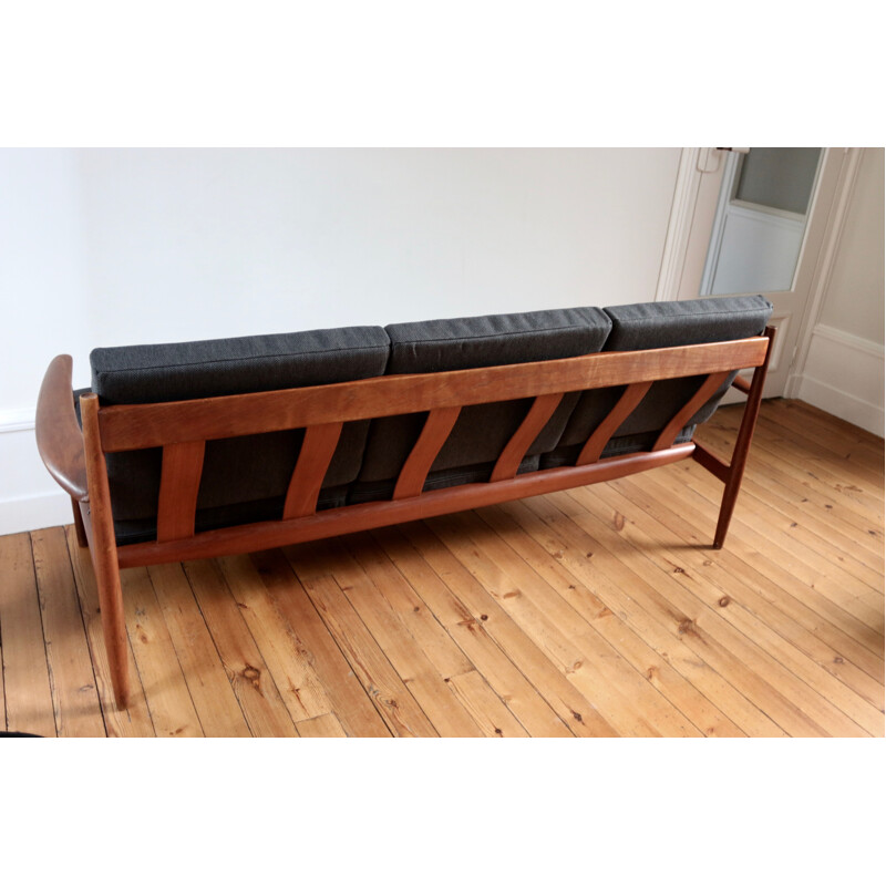 Vintage Scandinavian teak bench by Grete Jalk for France & Son - 1960