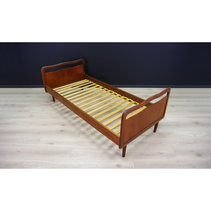 Vintage Danish teak bed, 1970