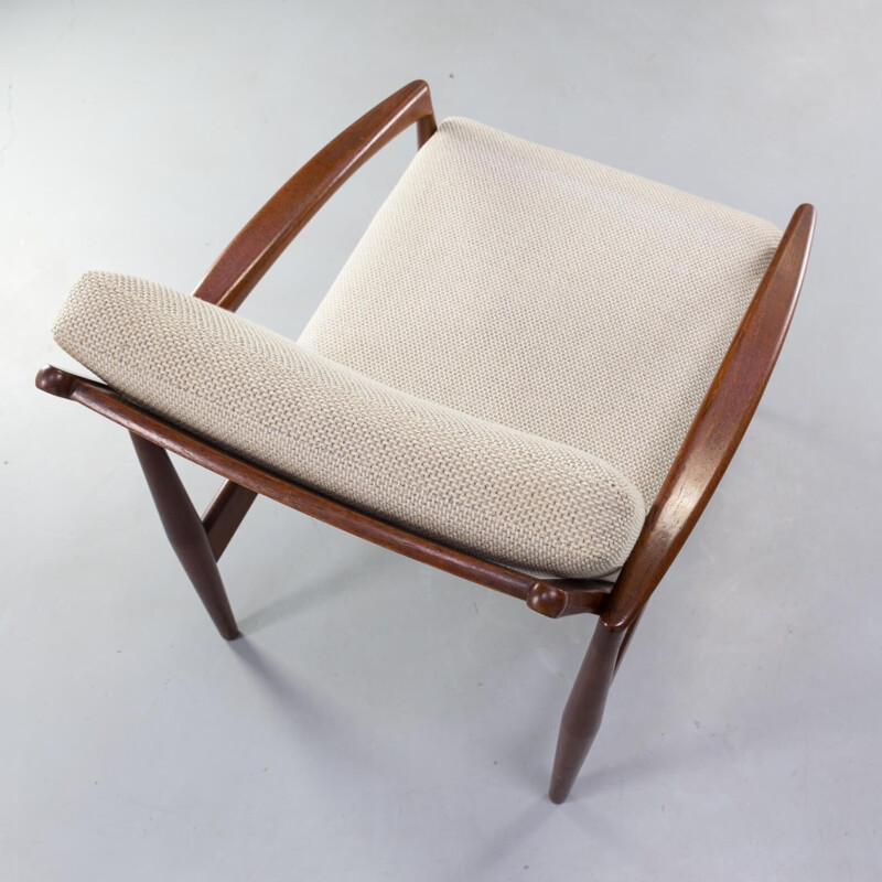 Paire de fauteuils vintage "coupe-papier" (modèle 121) par Kai Kristiansen pour Magnus Olesen, 1950 