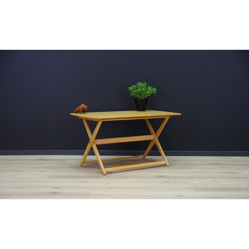 Vintage coffee table in ashwood veneer, 1980s