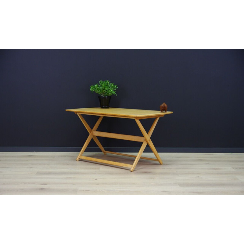 Vintage coffee table in ashwood veneer, 1980s