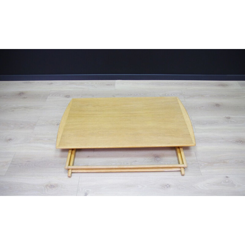 Vintage coffee table in ashwood veneer, 1980s