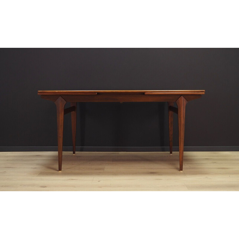 Vintage extentible rosewood dining table, 1960-1970s