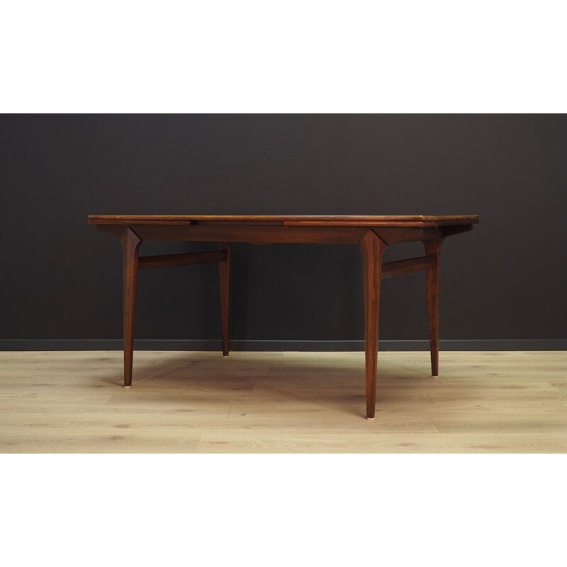 Vintage extentible rosewood dining table, 1960-1970s