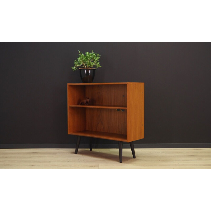 Vintage teak bookcase, 1970s