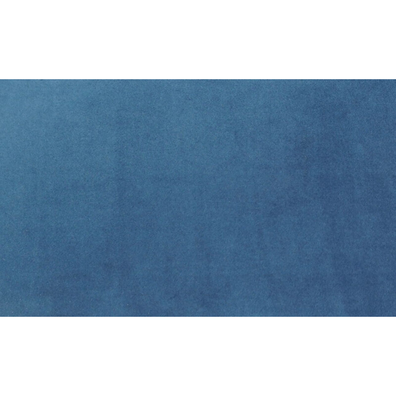 Canapé en bois et velours bleu vintage, Danemark, 1960-1970