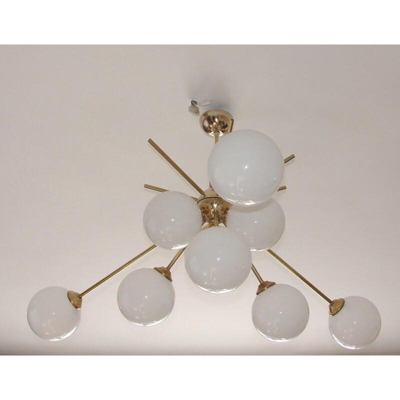 Vintage Stilnovo style chandelier, 1960s