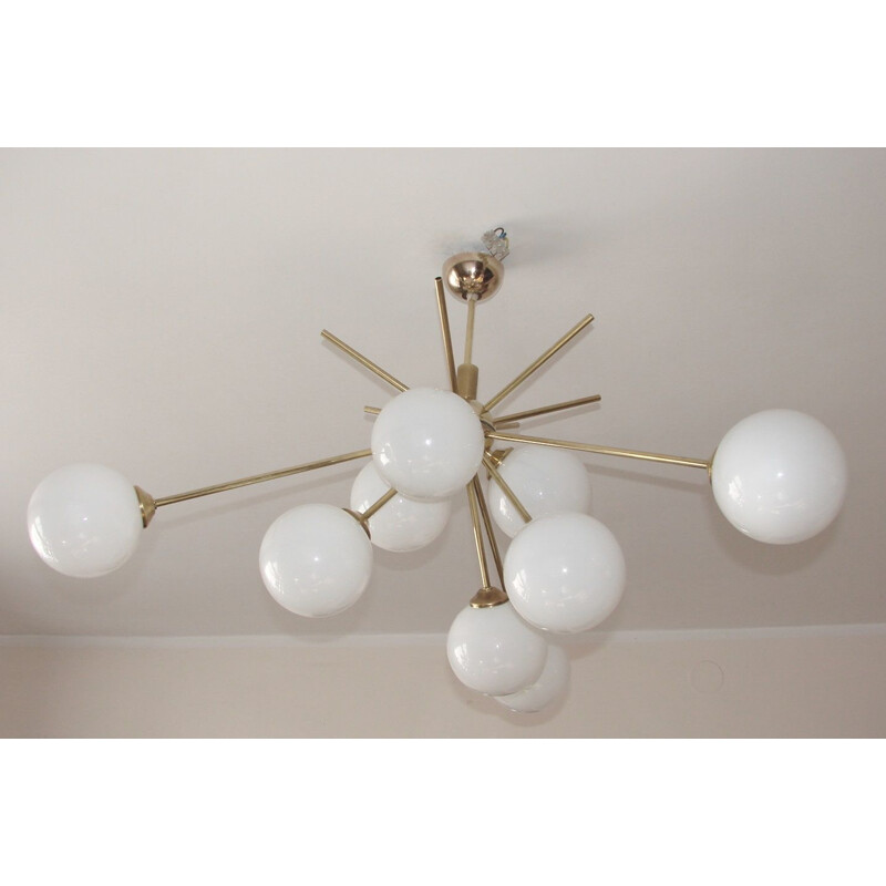 Vintage Stilnovo style chandelier, 1960s