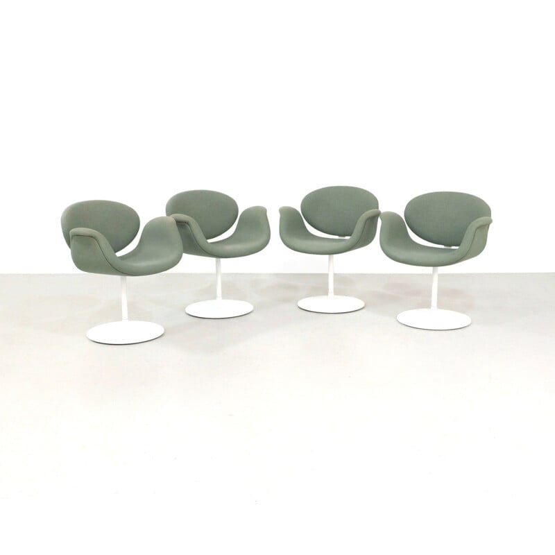 Set of 4 vintage Little Tulip Chairs by Pierre Paulin for Artifort