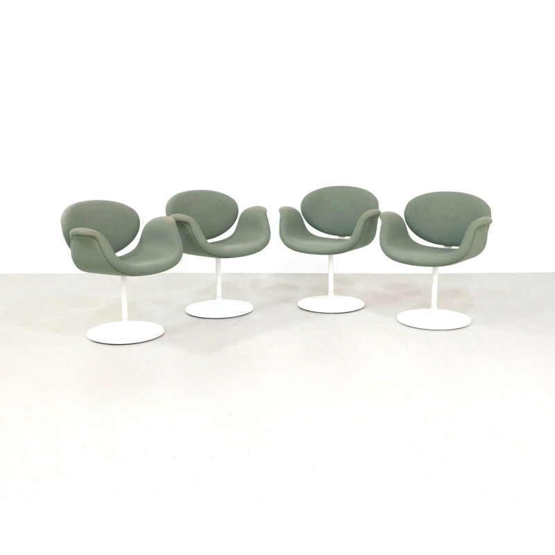 Set of 4 vintage Little Tulip Chairs by Pierre Paulin for Artifort
