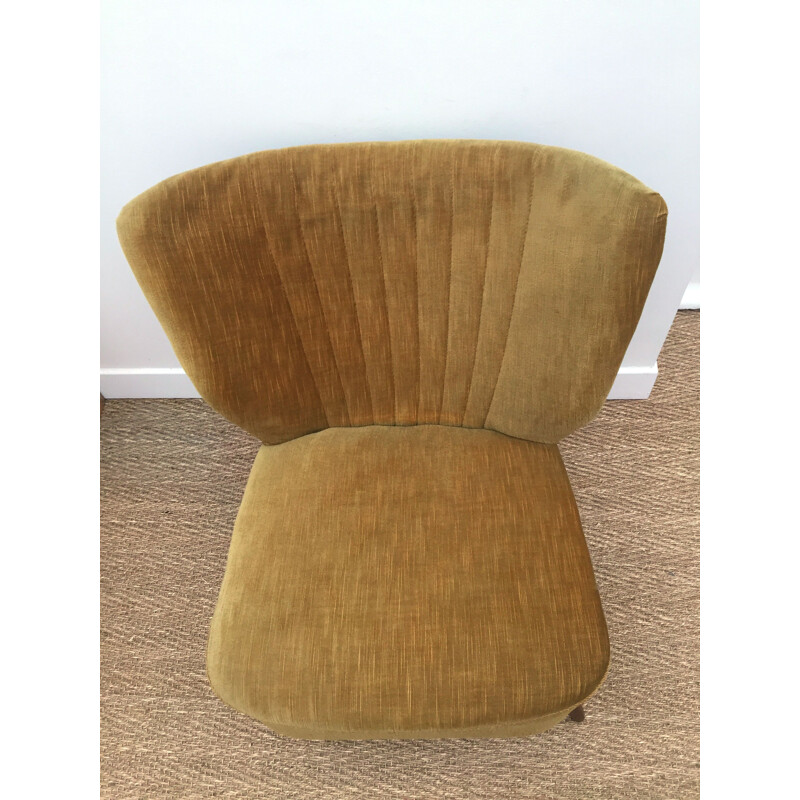 Vintage velvet cocktail armchair