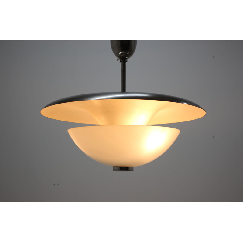 Vintage Bauhaus pendant lamp by F. Anýž, 1930