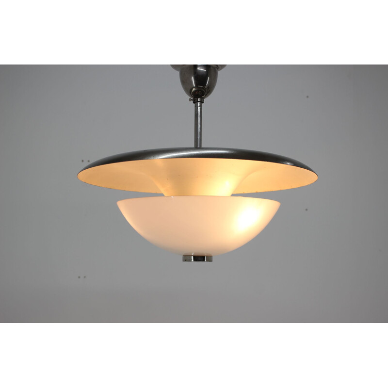 Vintage Bauhaus pendant lamp by F. Anýž, 1930