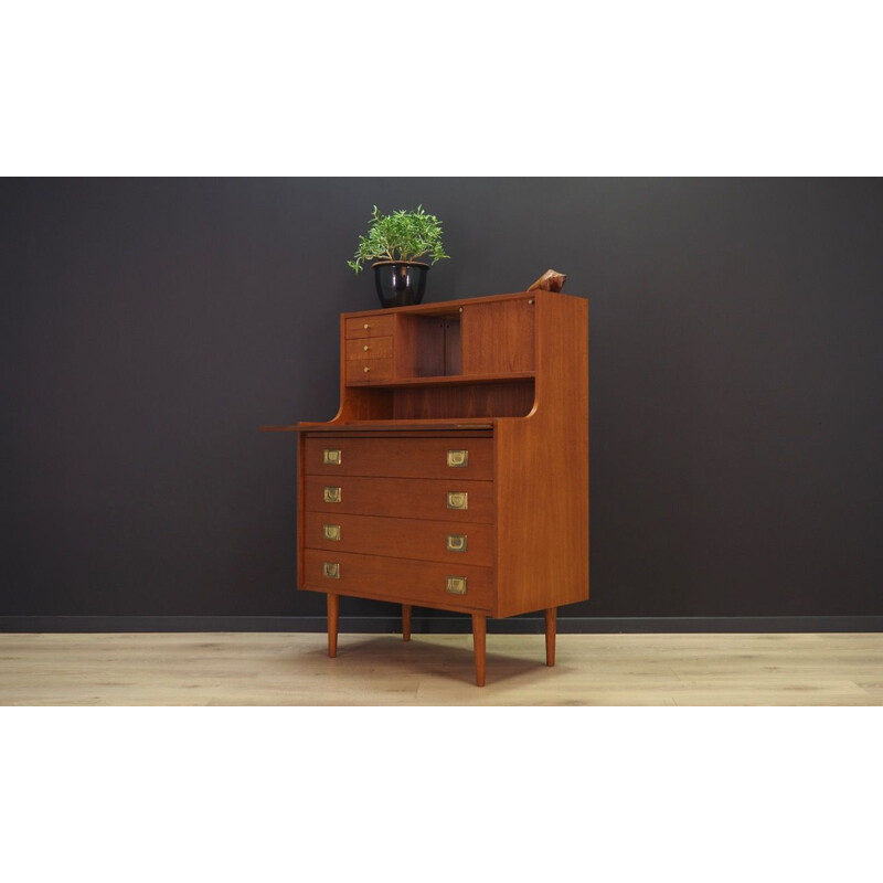 Vintage scandinavian teak secretary, 1970