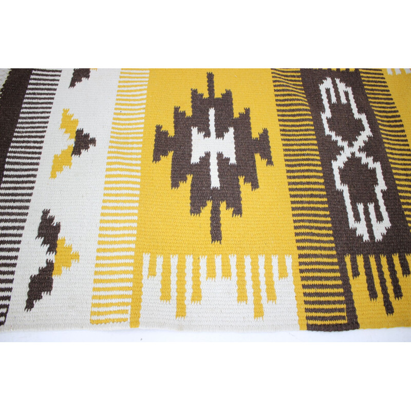 Set of 3 wool Kilim carpets rugs, 1960s