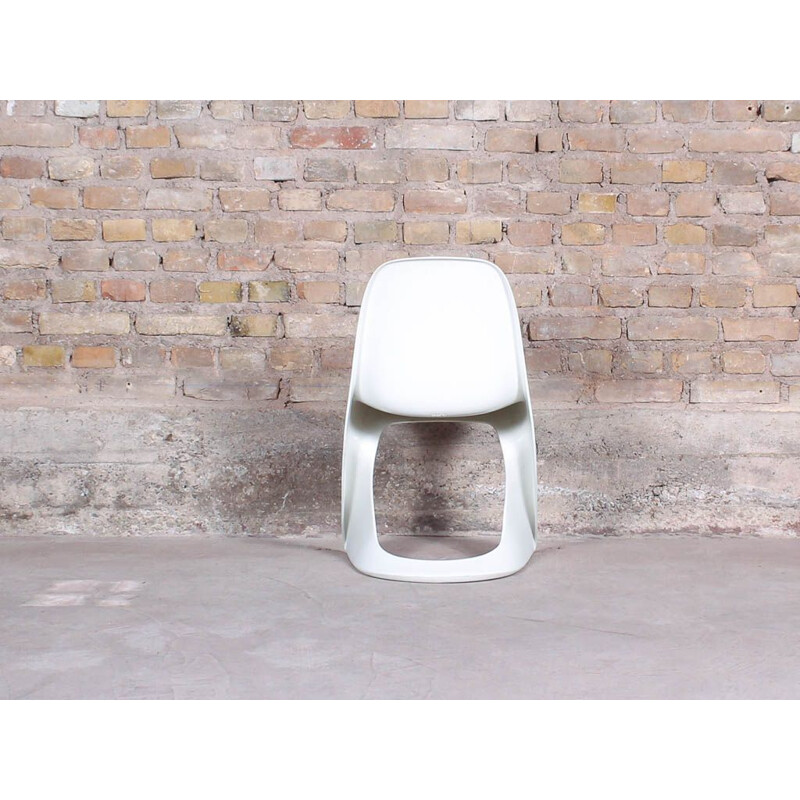 Set of 6 Vintage White Casalino Chairs by Alexander Begge for Casala