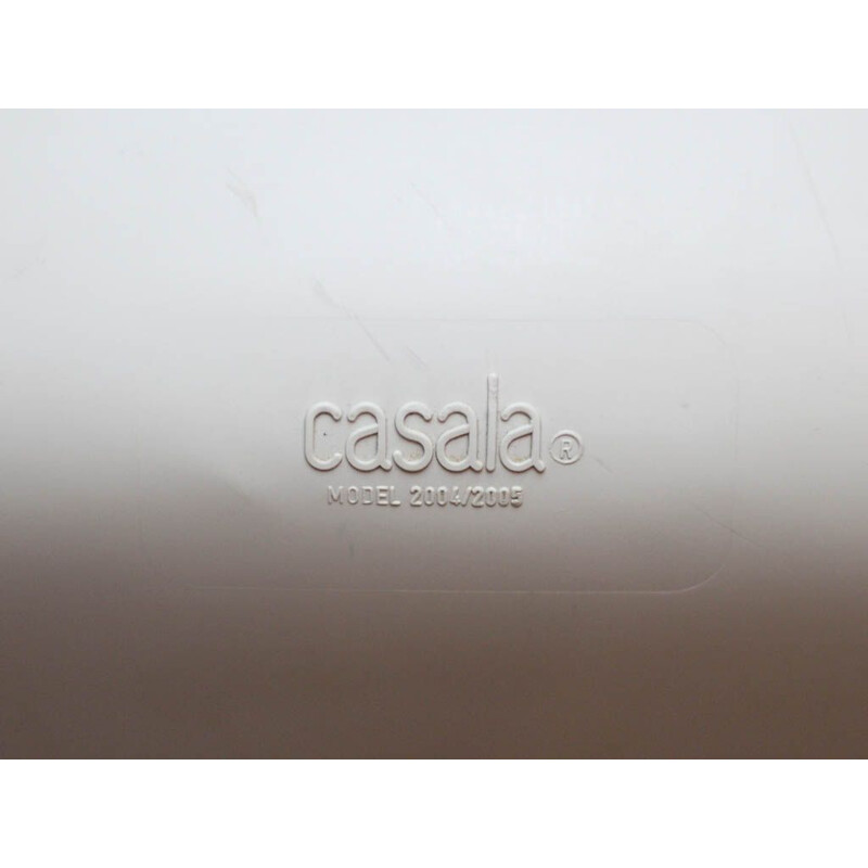 Suite de 6 Chaises Casalino blanches vintage par Alexander Begge pour Casala