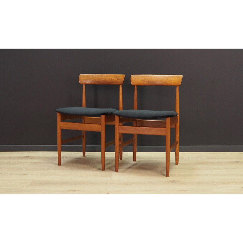 Pair of vintage danish chairs in teak 1960