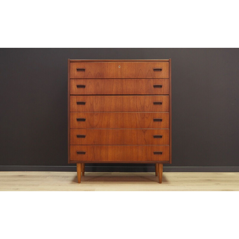 Vintage teak chest of drawers, Denmark, 1970s