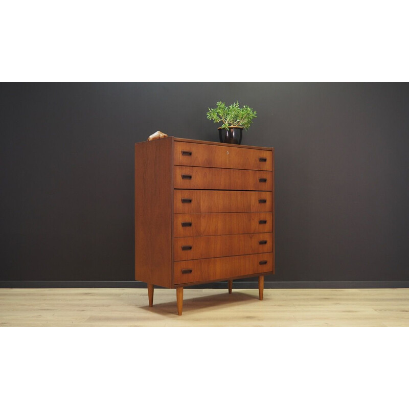 Vintage teak chest of drawers, Denmark, 1970s