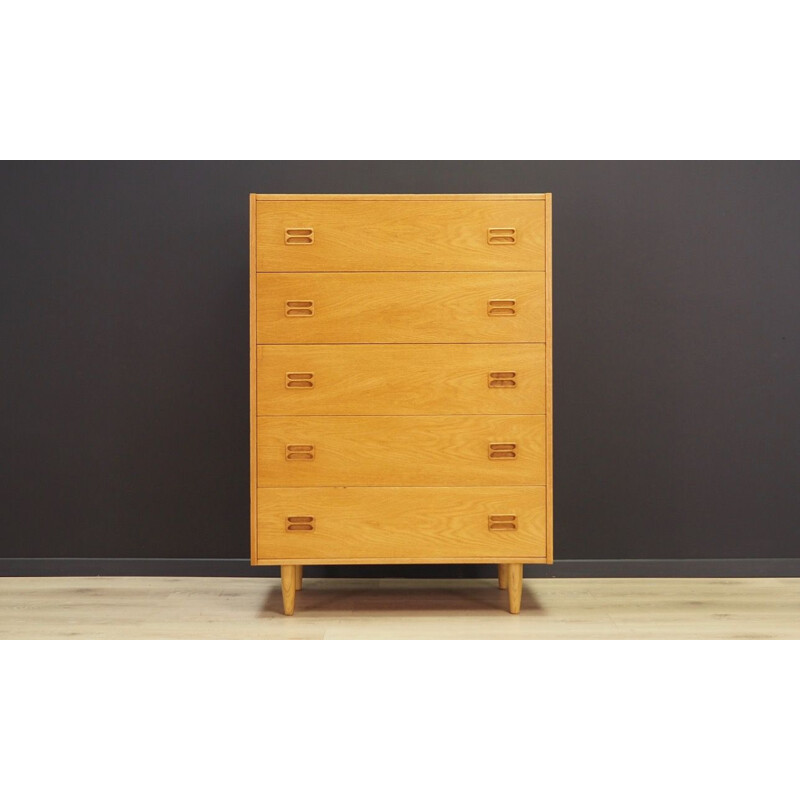 Vintage ash chest of drawers, Denmark, 1970