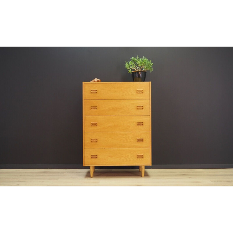 Vintage ash chest of drawers, Denmark, 1970