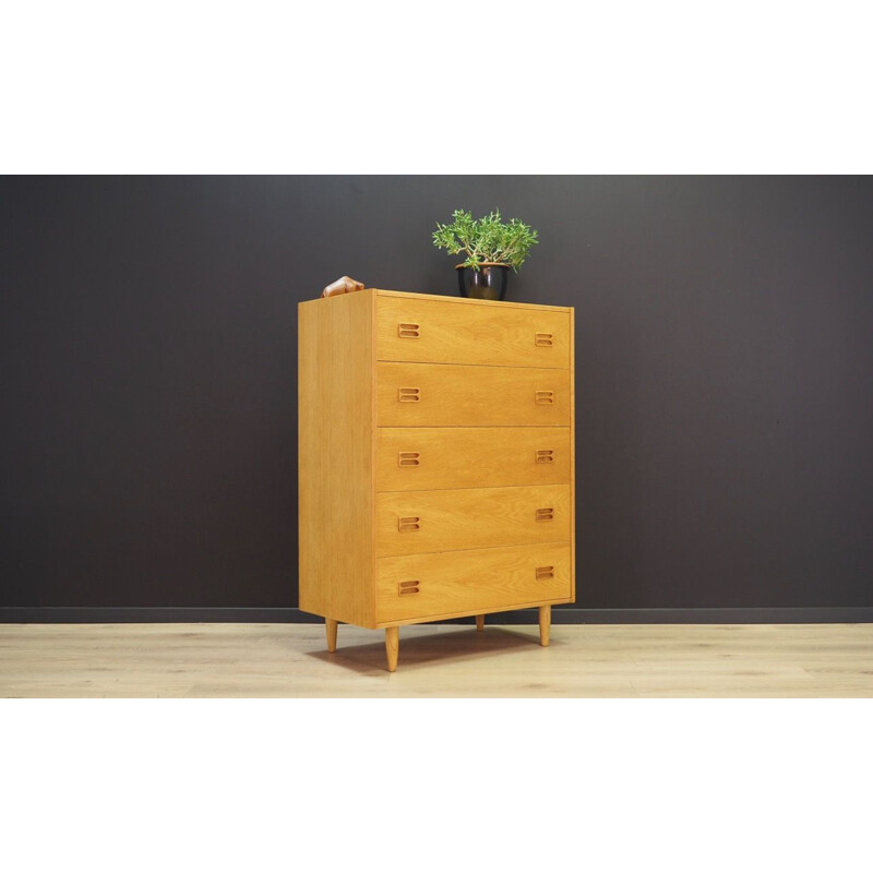 Vintage ash chest of drawers, Denmark, 1970