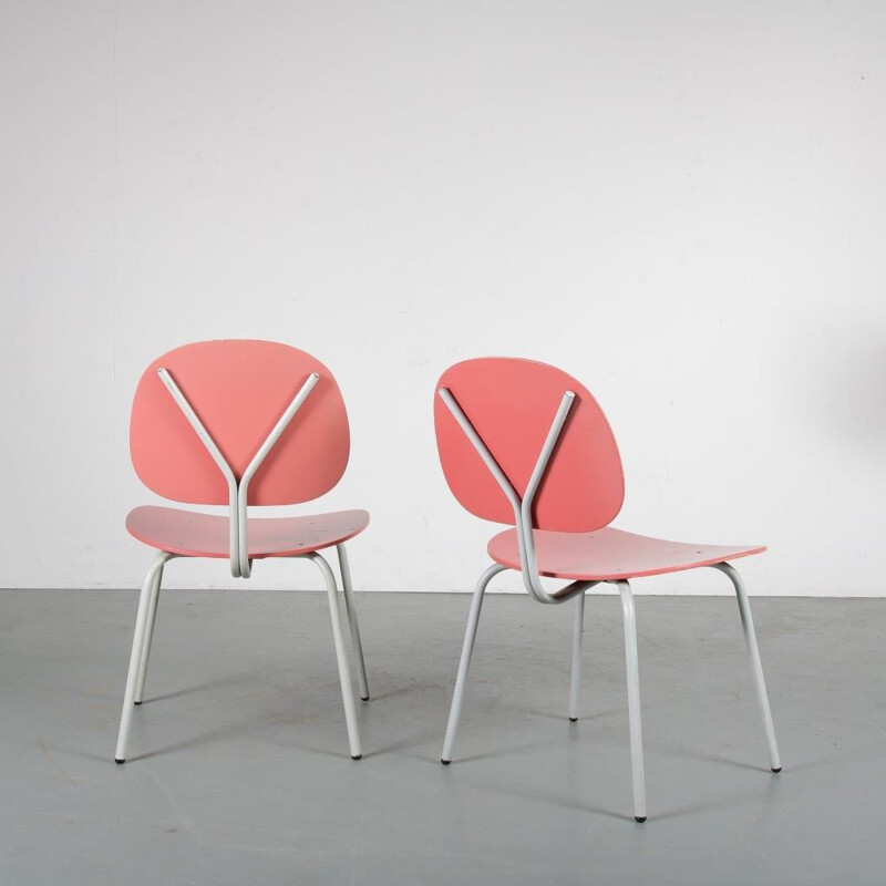 Pair of vintage Dutch chairs for Auping - 1950s