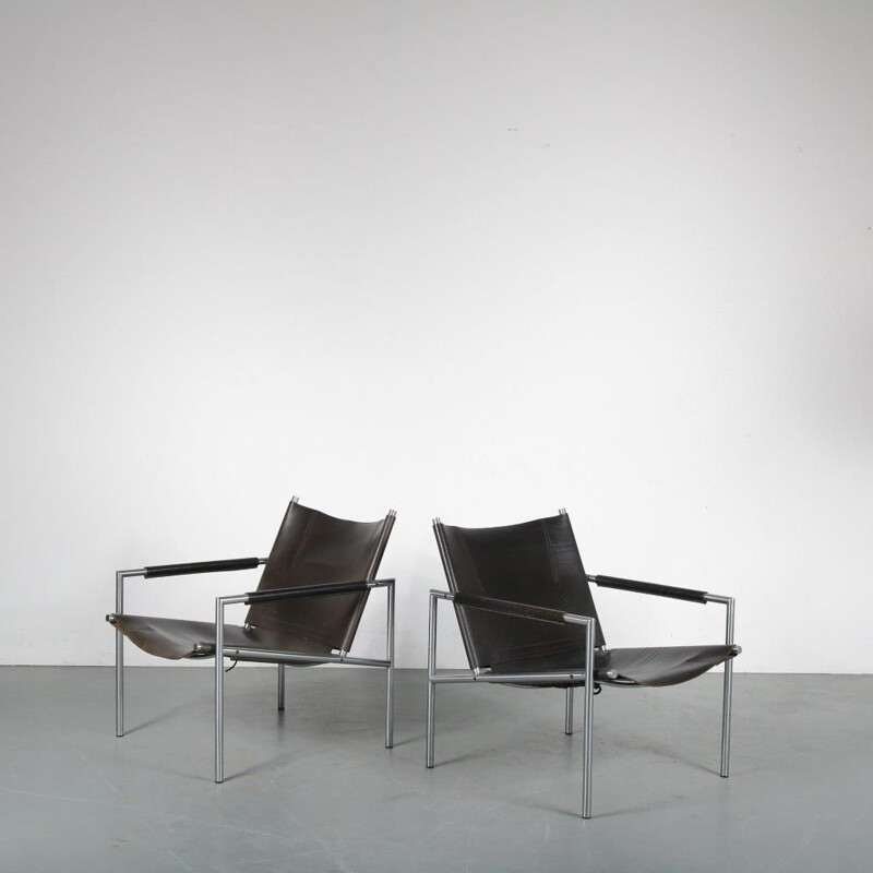 Paire de fauteuils vintage de Martin VISSER, 1960