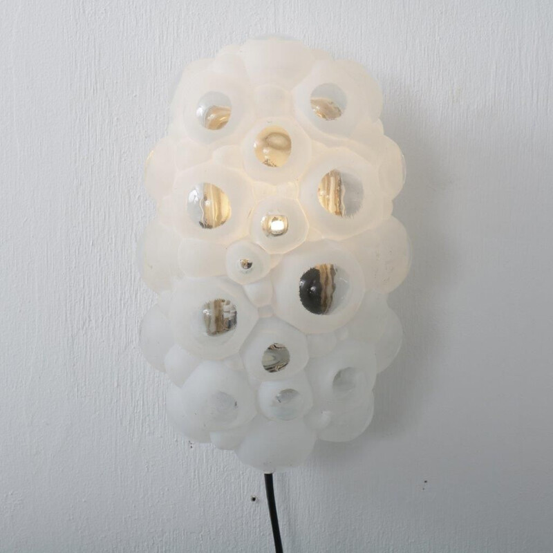 Vintage Small glass wall lamp byHelena TYNELL, 1960s
