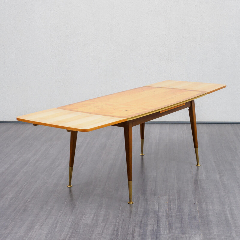 Table basse vintage, réglable et extensible, 1950