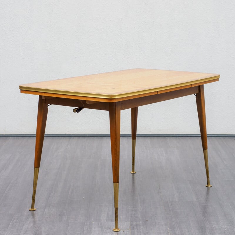 Table basse vintage, réglable et extensible, 1950