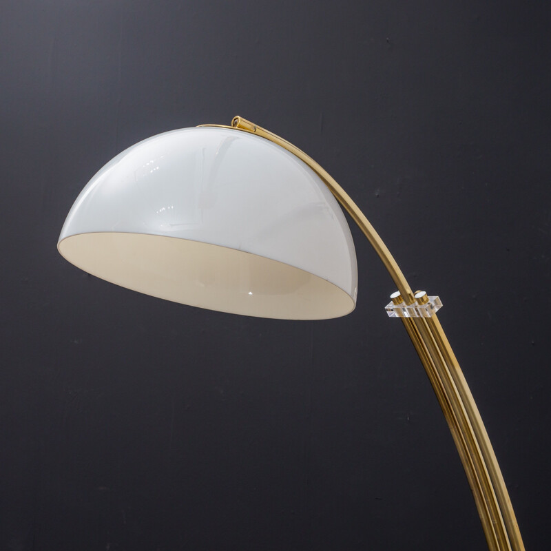 Vintage arc floor light with marble foot, 1960s 