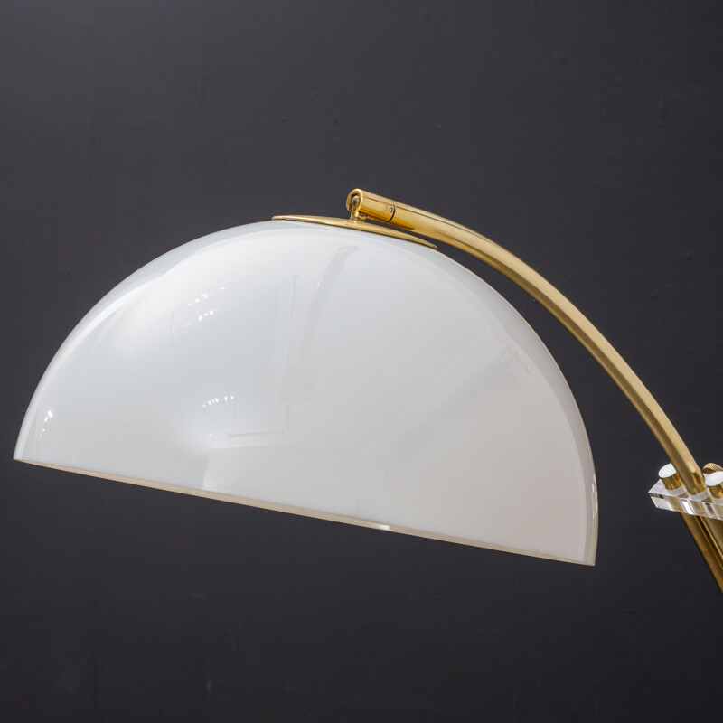Vintage arc floor light with marble foot, 1960s 
