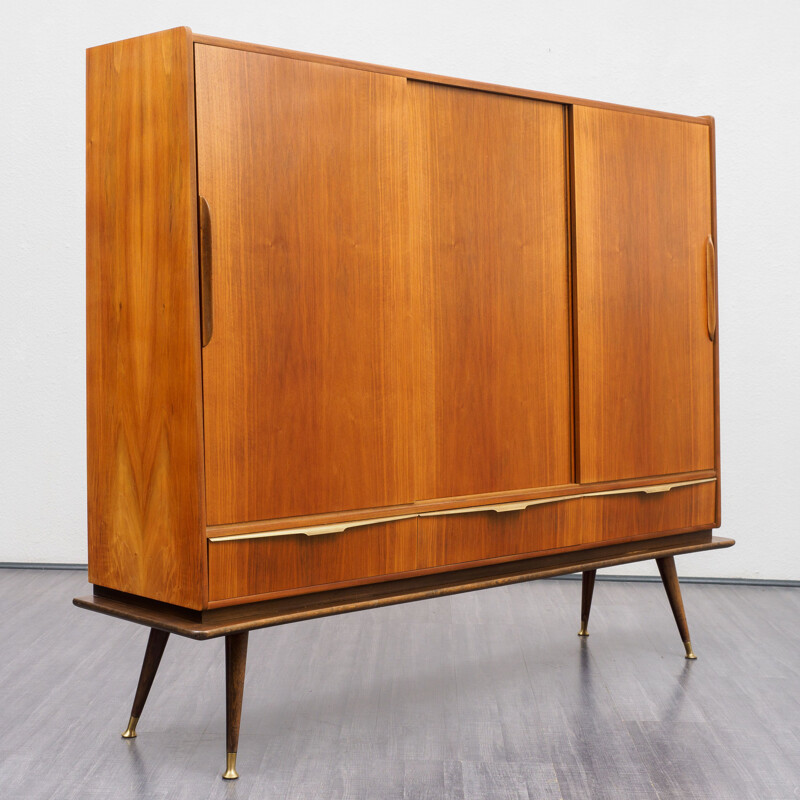 Vintage walnut sideboard 1950s 