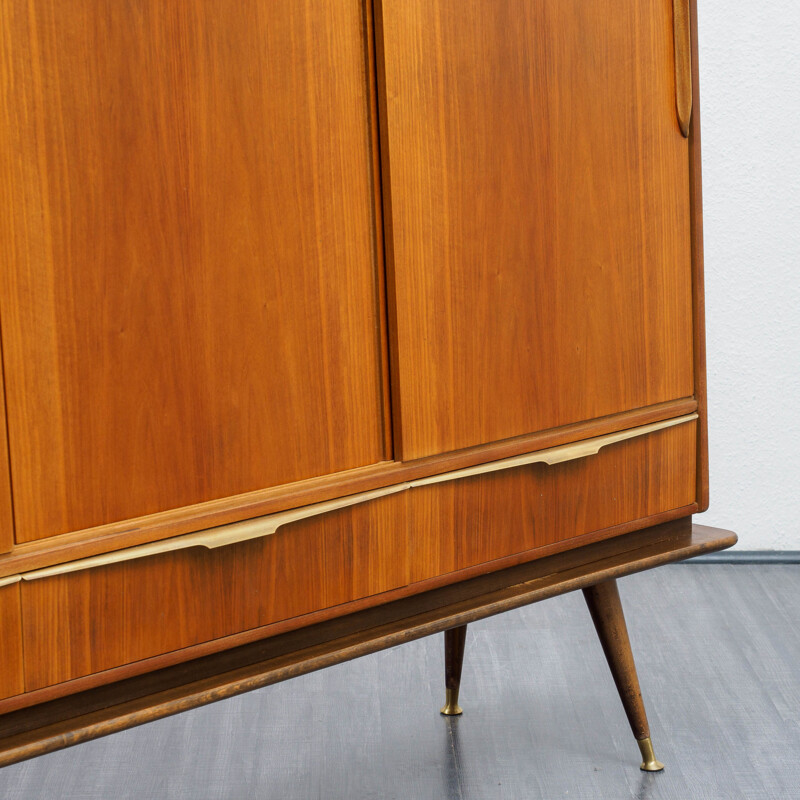 Vintage walnut sideboard 1950s 