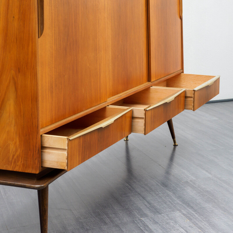 Vintage walnut sideboard 1950s 