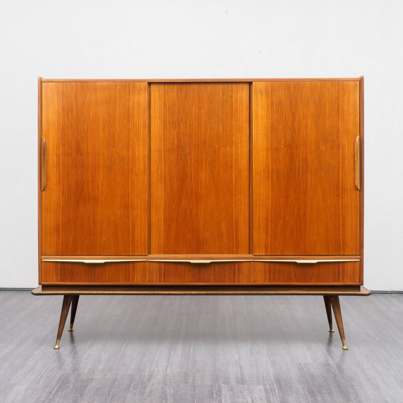 Vintage walnut sideboard 1950s 