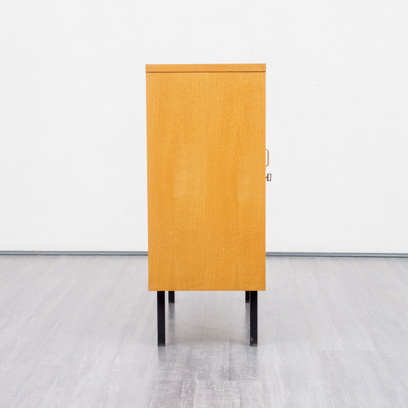 Vintage cabinet in oak with tambour door, 1960