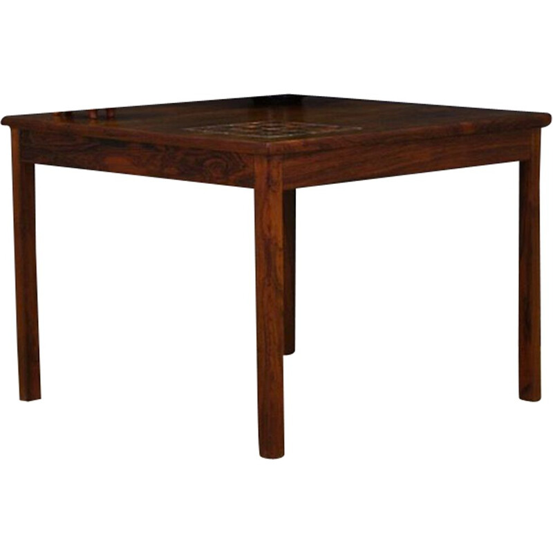 Table basse vintage en palissandre avec carreaux décoratifs, 1960-1970