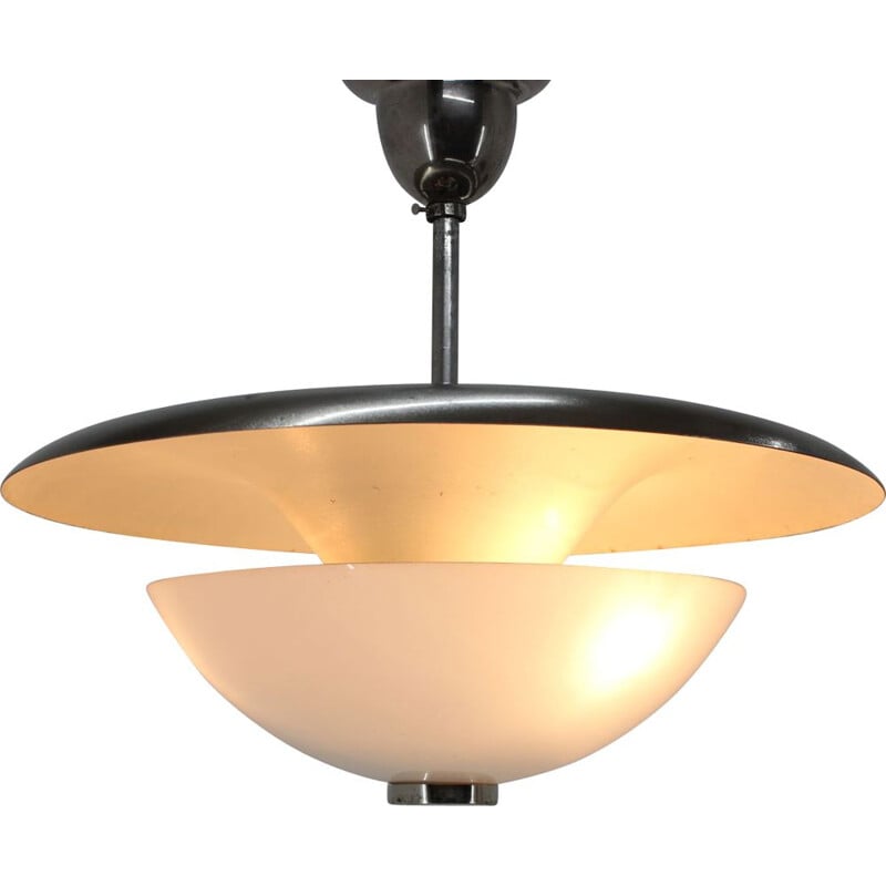 Vintage Bauhaus pendant lamp by F. Anýž, 1930