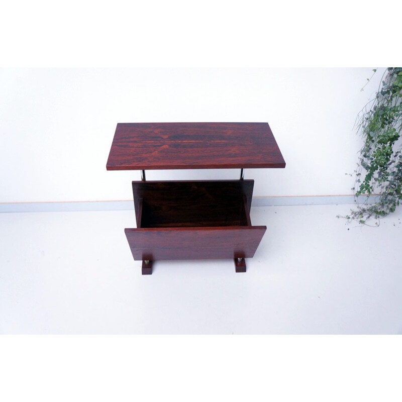 Side table with magazine rack in rosewood - 1960s