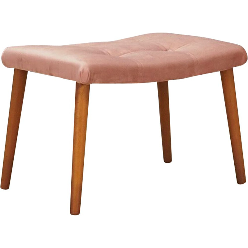 Danish pink vintage footrest, 1960s