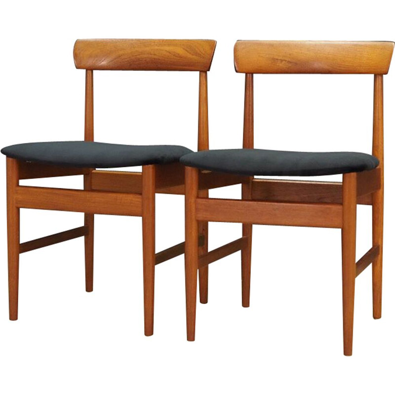 Paire de chaises danoises vintage en teck 1960