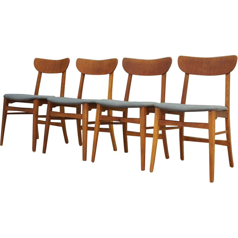 Ensemble de 4 chaises danoises vintage 1960