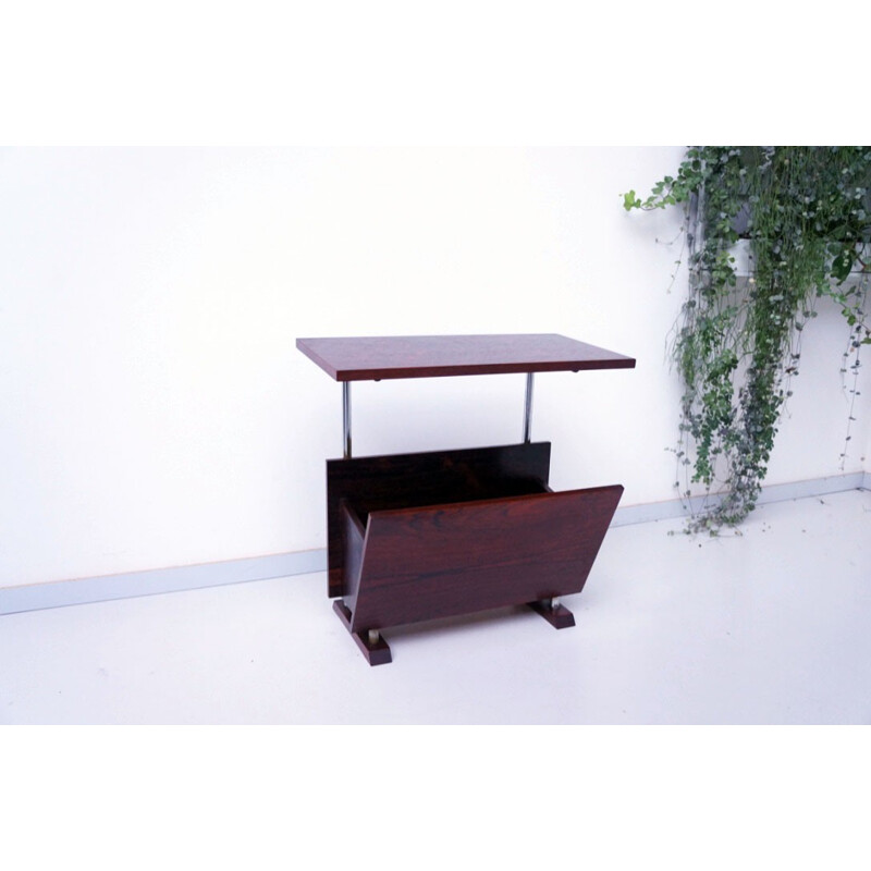 Side table with magazine rack in rosewood - 1960s