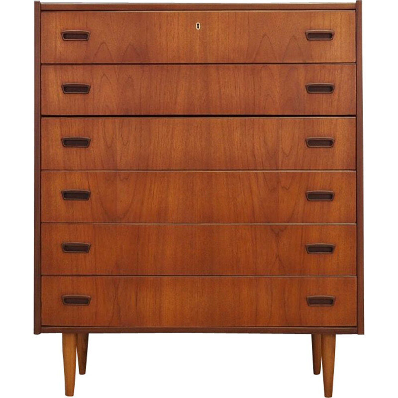 Vintage teak chest of drawers, Denmark, 1970s