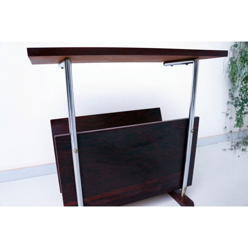 Side table with magazine rack in rosewood - 1960s