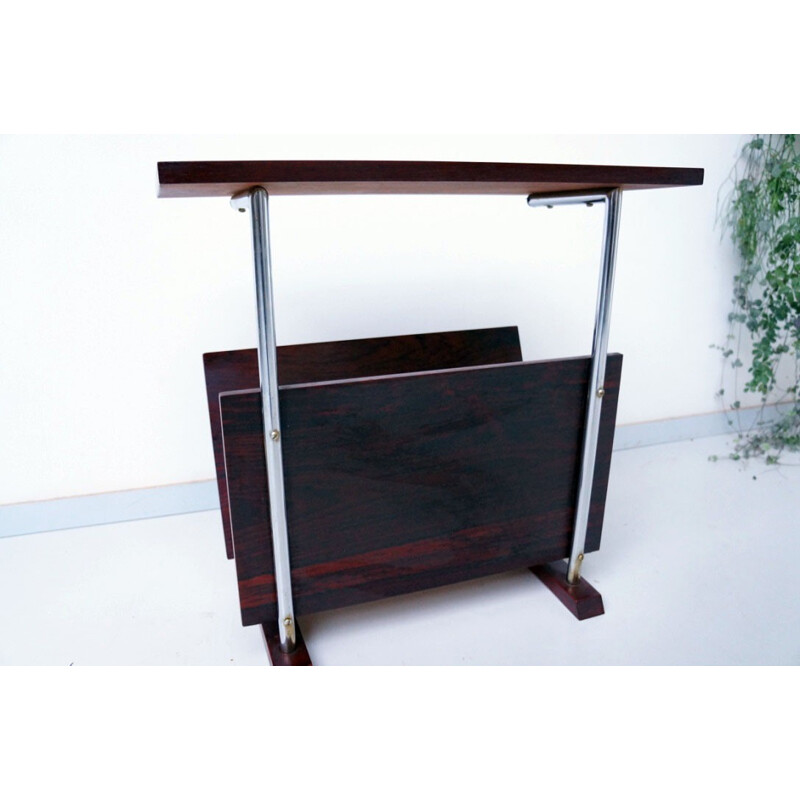 Side table with magazine rack in rosewood - 1960s