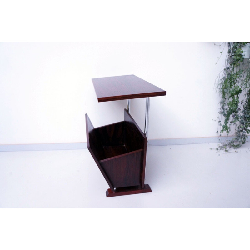 Side table with magazine rack in rosewood - 1960s